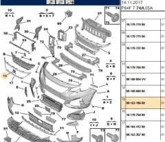 Peugeot 5008 P87E Ön Panjur Aslan Amblemi Orijinal 9815318680
