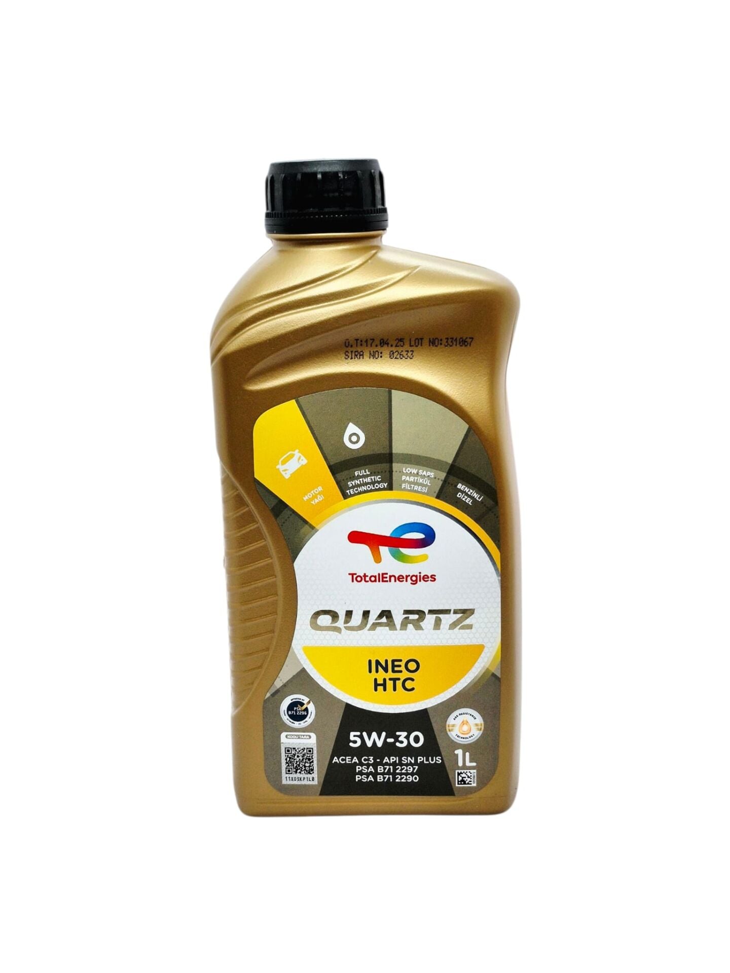 Total 05W30 Quartz ineo HTC Motor Yağı 1 Lt.