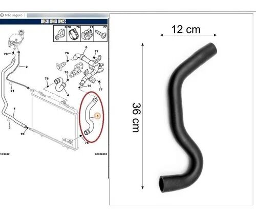 Peugeot 307 1.6 1.4 Benzinli Radyatör Alt Hortumu PSA Orijinal 1351.EJ