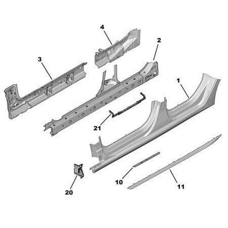 Peugeot 308 P5 Sol Maşpiyel Çıtası  983601941T