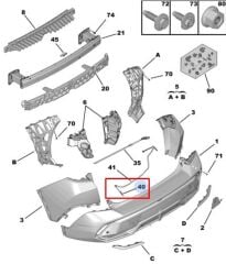 Peugeot 408 Arka Kamera Yıkama Fıskiye Memesi PSA Orijinal 9835809980