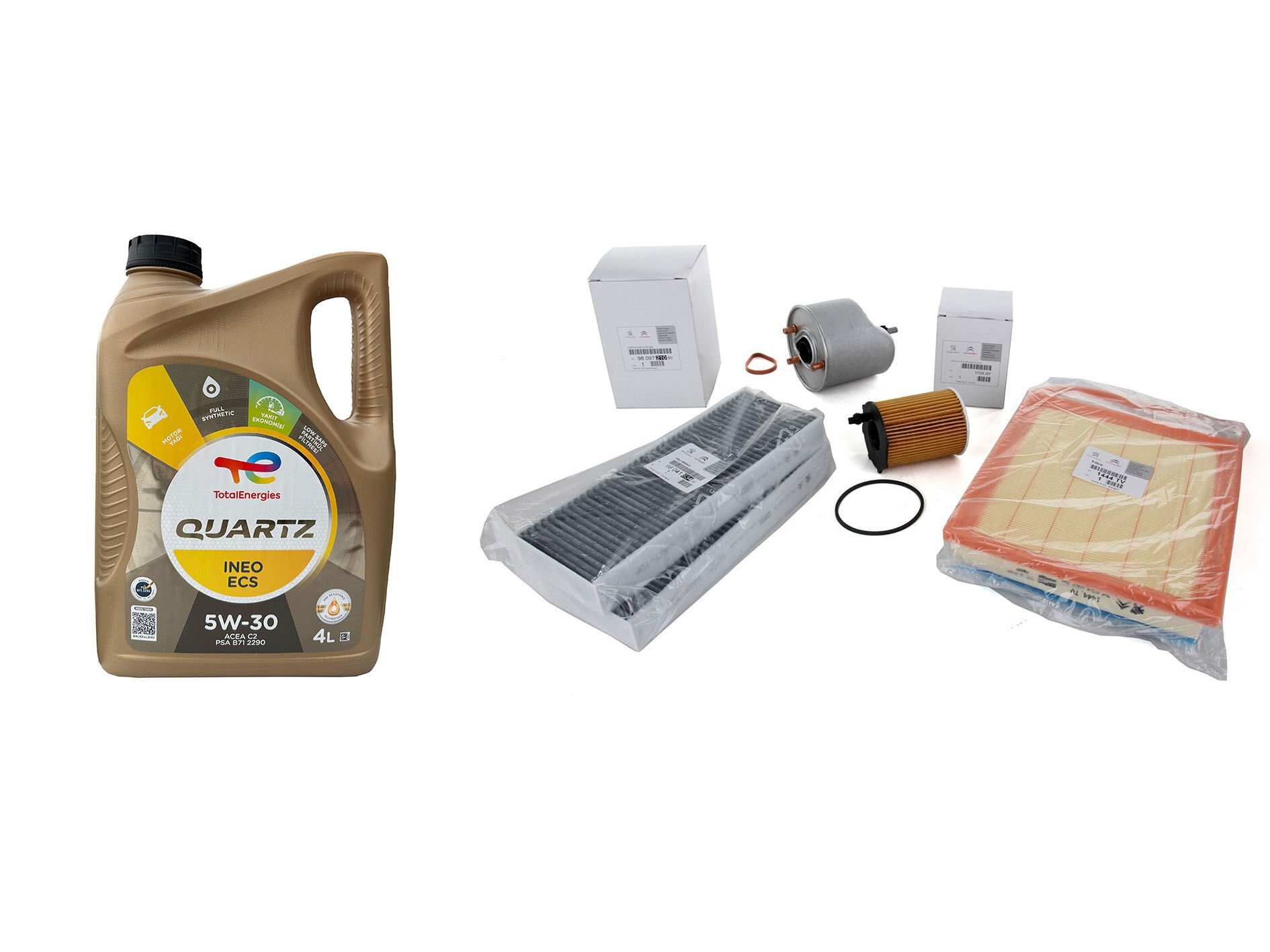 Peugeot 308 T9 1.6 Hdi Euro5 Motor Yağı Ve Filtre Bakım Seti PSA Orijinal