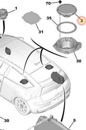 Peugeot 308 T7 Jbl Hoparlör 13 Cm PSA Orijinal 6562.V5