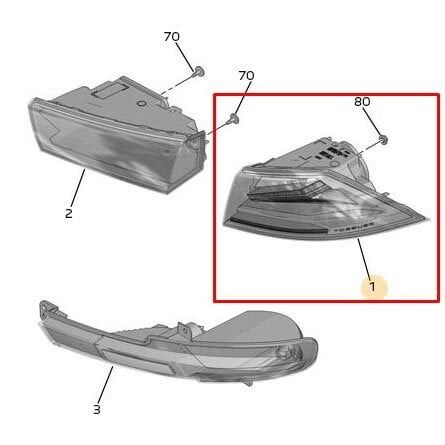 Peugeot 508 R8 Sağ Arka Dış Stop Orijinal 9848670180