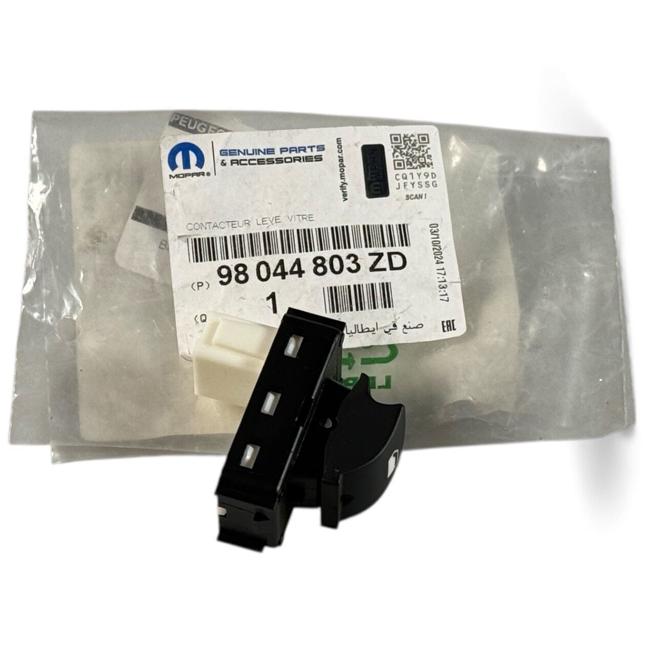 Peugeot 5008 Ön Arka Cam Açma Düğmesi Tekli Orijinal 98044803ZD