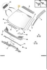 Citröen C5 X7 Ön Cam Sensörsüz PSA Orijinal 8116.VR
