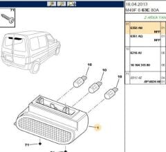 Peugeot Partner M49 3.Stop Lambası Sol Orijinal Psa 6350.AN